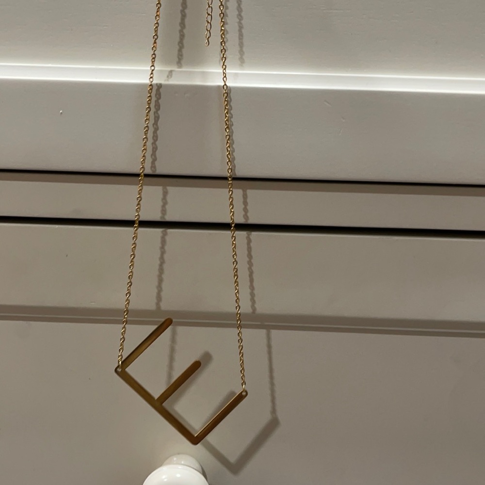 E letter necklace